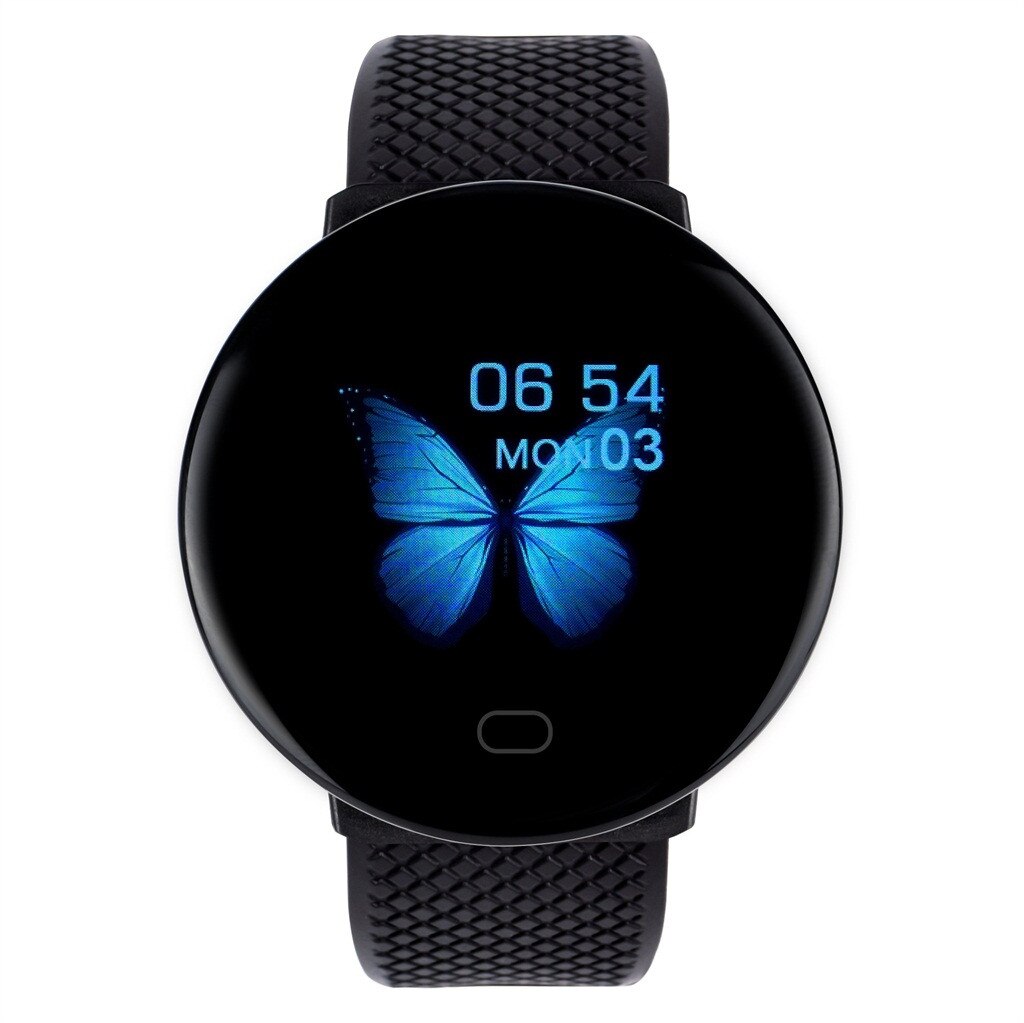 Fitness Tracker-wasserdicht Armbinde Schlaf Überwachung Smartwatch D19 Bt 4,0 Clever Uhr Напульсники: Schwarz