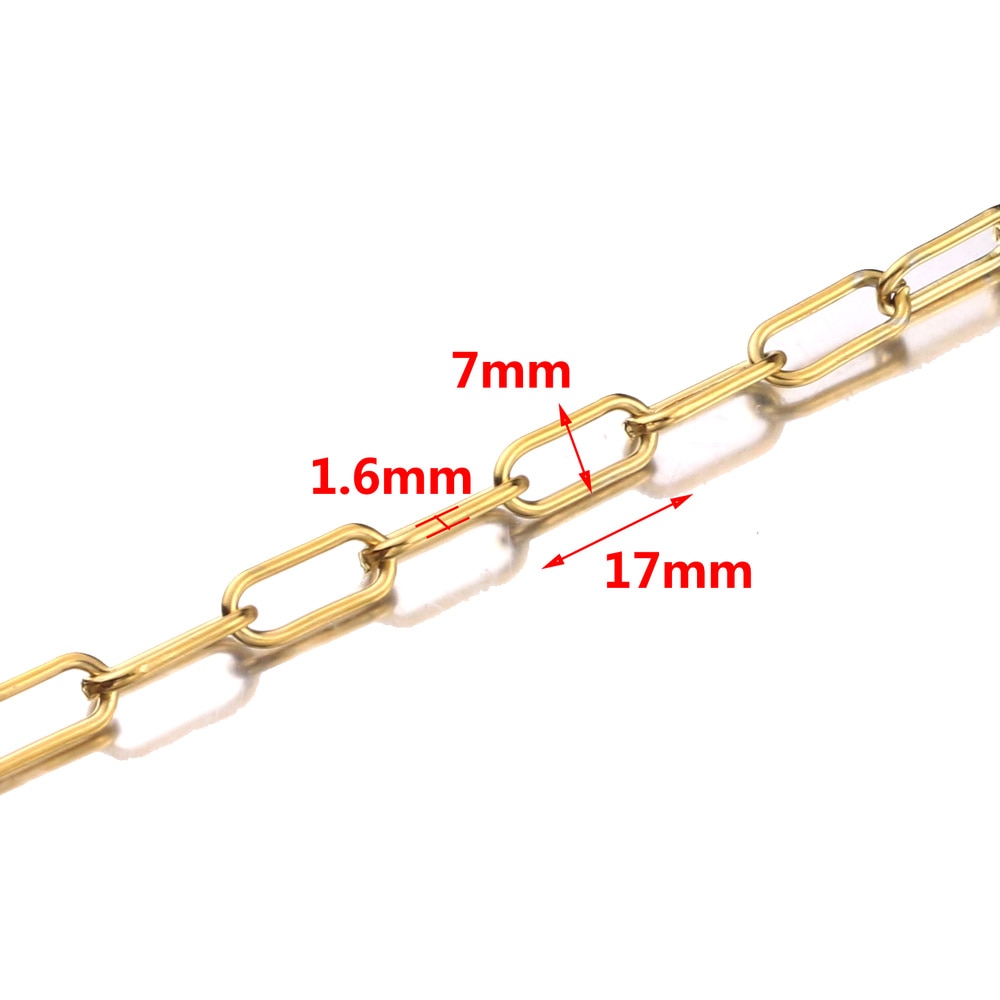 1Meter 7mm Breite Edelstahl Gold Tonne Rolo Kabel Hüfte-hüpfen Punk Ketten für Schmuck Machen Liefert Viel Groß