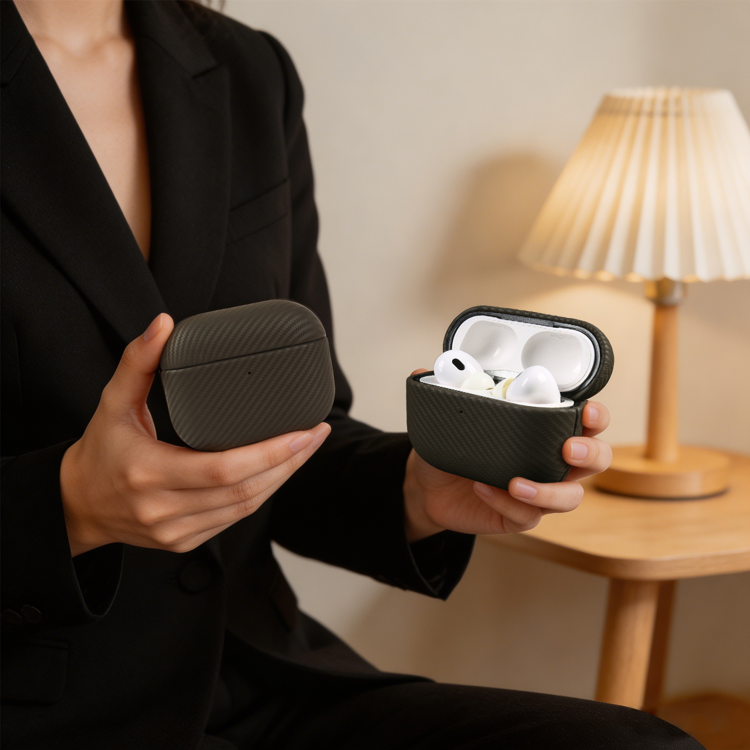 Echtes Lederetui für AirPods 4 Hüllen, handgefertigte kabellose Bluetooth-Kopfhörer-Schutzhülle für AirPods Pro 3 Pro 2