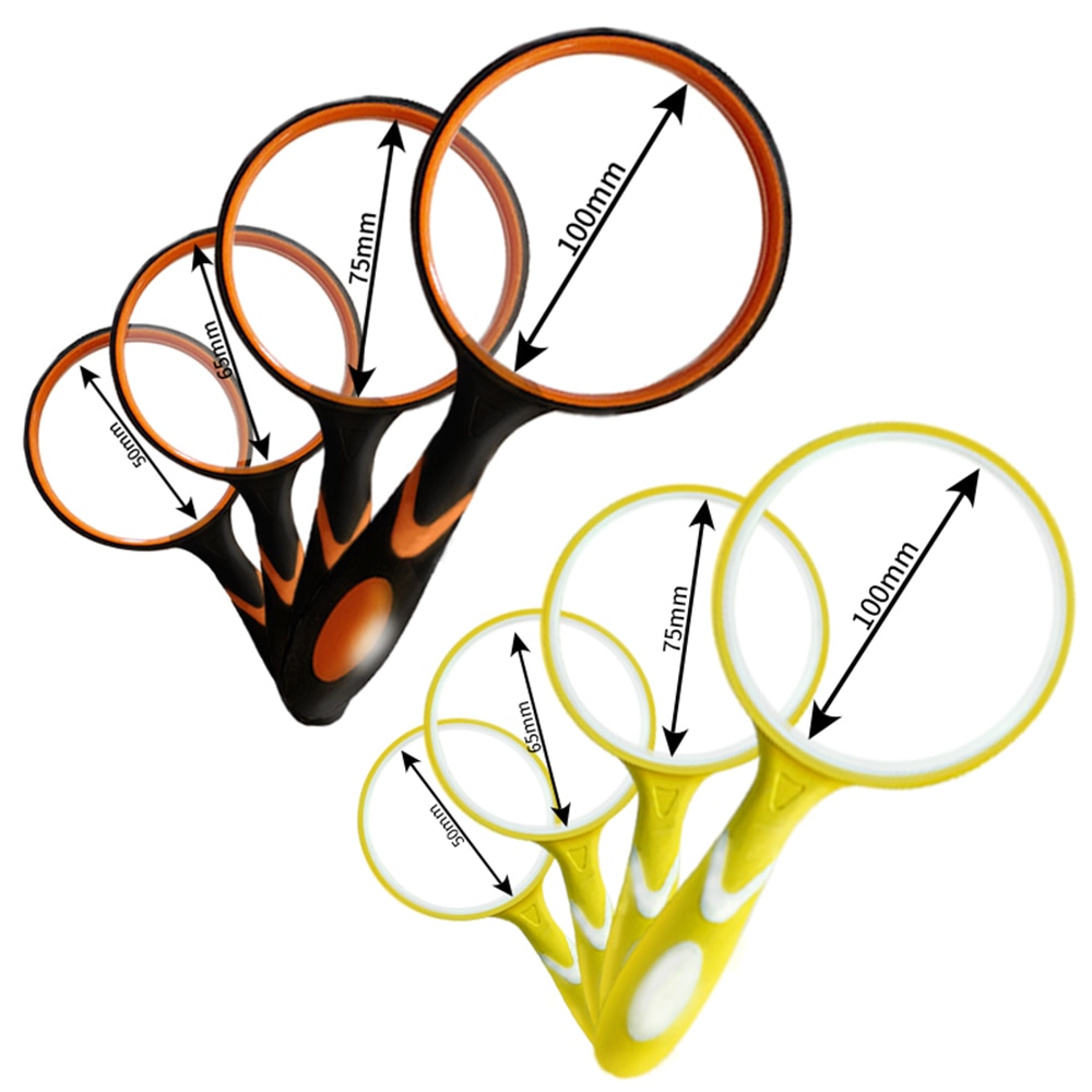 Portable 10X Magnifying Glass 50/65/75/100mm Handheld Magnifier Antique Mahogany Handle Magnifier For Reading Book