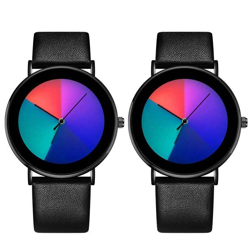 Changing Color Casual Quartz Women Watches Girl Wristwatch Stainless Steel Female Watch Clock Reloj Mujer: Couple-AllBlack