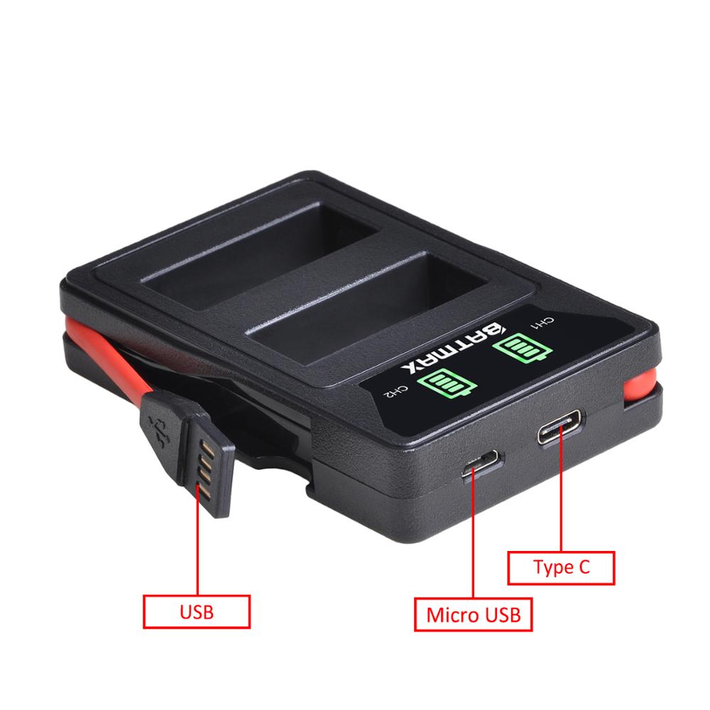 2 batteries DMW-BLG10 DMW BLG10 BLG10e BLE9 + LED avec double chargeur USB intégré pour Panasonic LUMIX GF5 GF6 GX7 LX100 GX80 GX85
