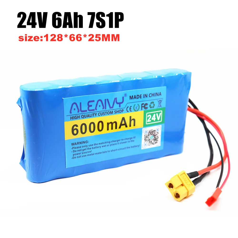 24V 6Ah 7S1P 25.2V 29.4V 6000mAh Lithium-ion Batterij voor Kleine Elektrische Eenwielers Scooters Speelgoed fiets Ingebouwde BMS