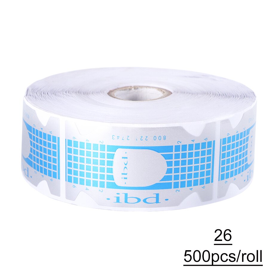 500pcs Nail Art French Acrylic UV Gel Extension Tips Quick Building Form Guide For Nail Extension Stencil Manicure Tools LY941-1: 26
