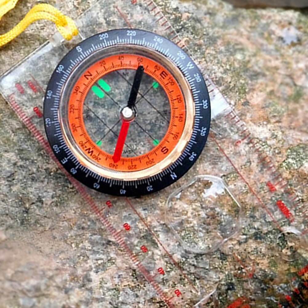 Scout Hiking Camping Compass Map Compass Reading Orienteering Ruler Portable Survival Tool For Walking Camping Mountaineering