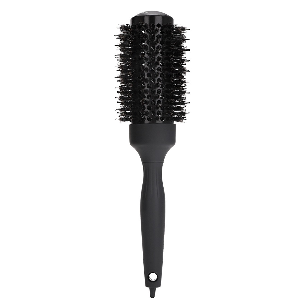 Poignée ronde brosse roulante baril rond avec queue pointue droite sergé peigne à cheveux antistatique noir cheveux friser brosse Salon: Rouge