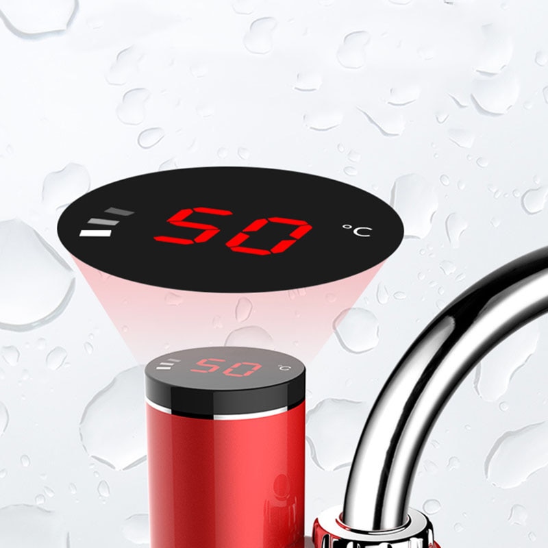 Elektrische Heißer Wasserhahn Durchlauferhitzer Elektrische Wasser Heizung Küche Wasserhahn Digital Anzeige sofortig Wasserhahn