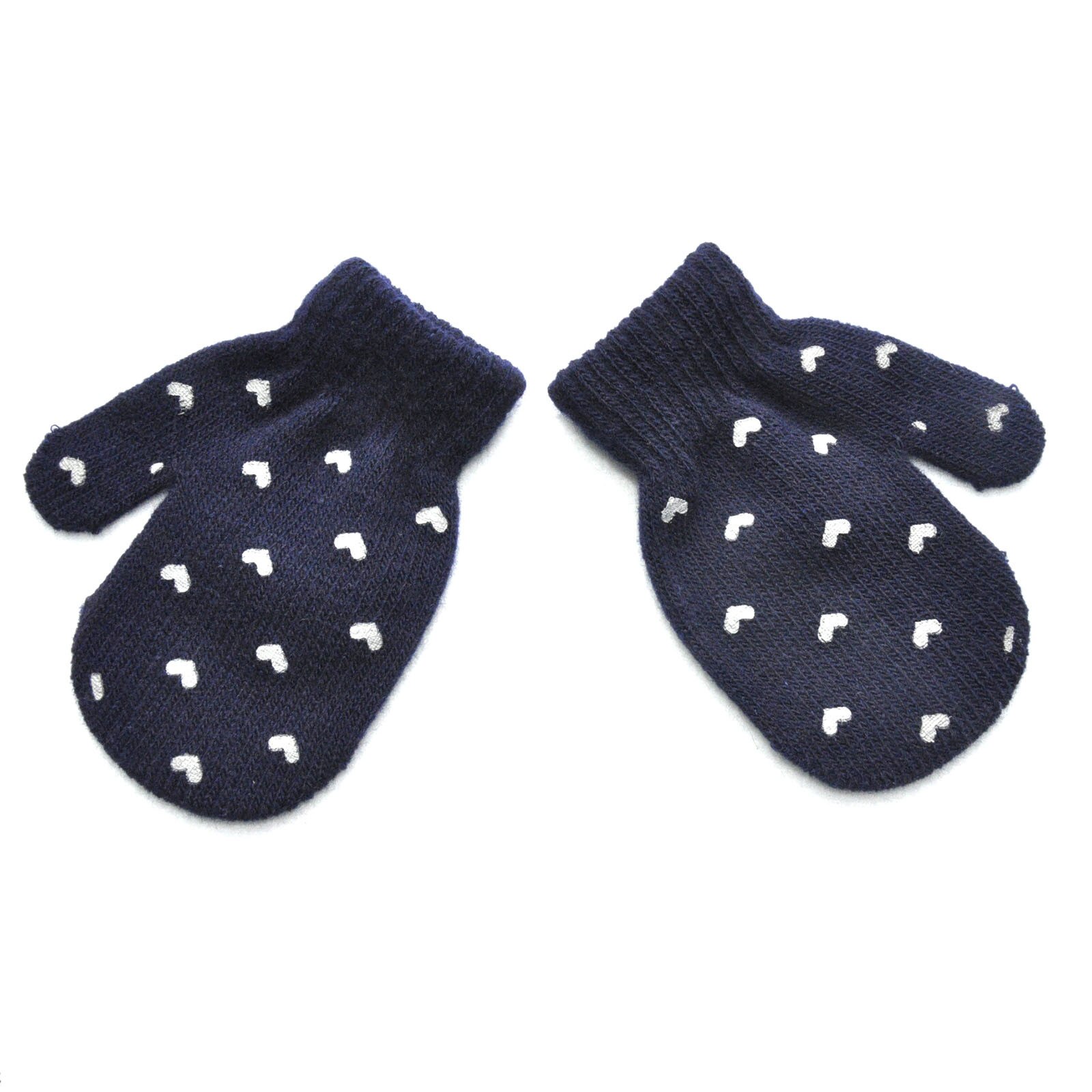 1 Paar Kids Jongens Meisjes Winter Liefde Hart Afdrukken Kleur Warming Gebreide Handschoenen Baby Accessoires Перчатки Voor Kinderen Wanten