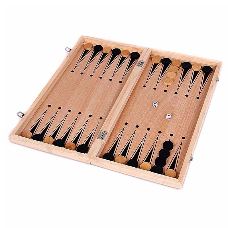 3 In 1 Internationale Schaakspel Board Houten Reizen Games Draagbare Schaken Backgammon Tocht Entertainment Spelen: Default Title