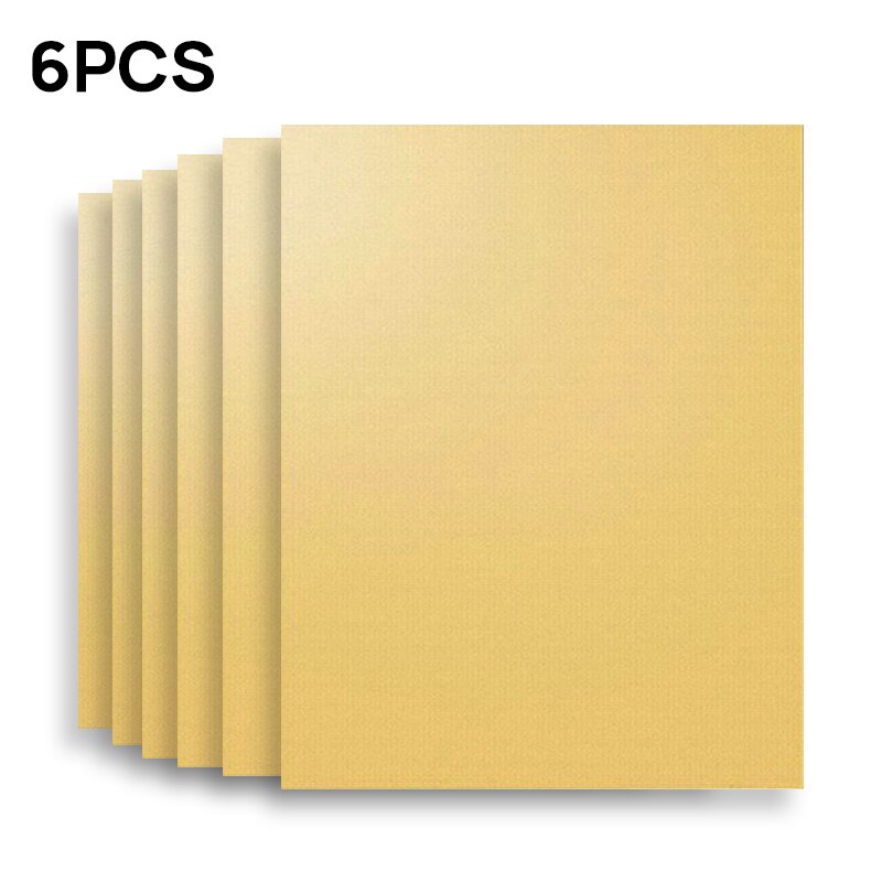 Set van 6 grillmatten, zware barbecuematten, antiaanbakmatten, herbruikbare barbecue-grillaccessoires, 40 x 33cm: Goud 6 stuks