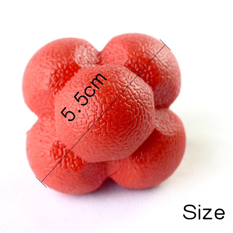 Silicagel Agile Gecoördineerd Reactie Oefening Fitness Training Bal 5.5Cm Zeshoekige Reactie Bal