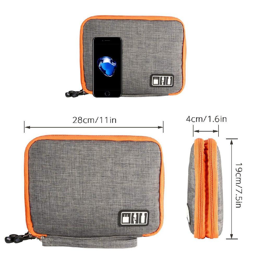 Travel Cable Bag Portable Digital USB Gadget Organizer Charger Wires Cosmetic Zipper Storage Pouch Kit Case Accessories Supplies