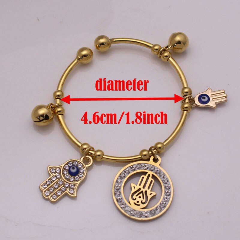 Musulman turc mauvais oeil hamsa main de fatima cuivre bébé enfant Bracelets