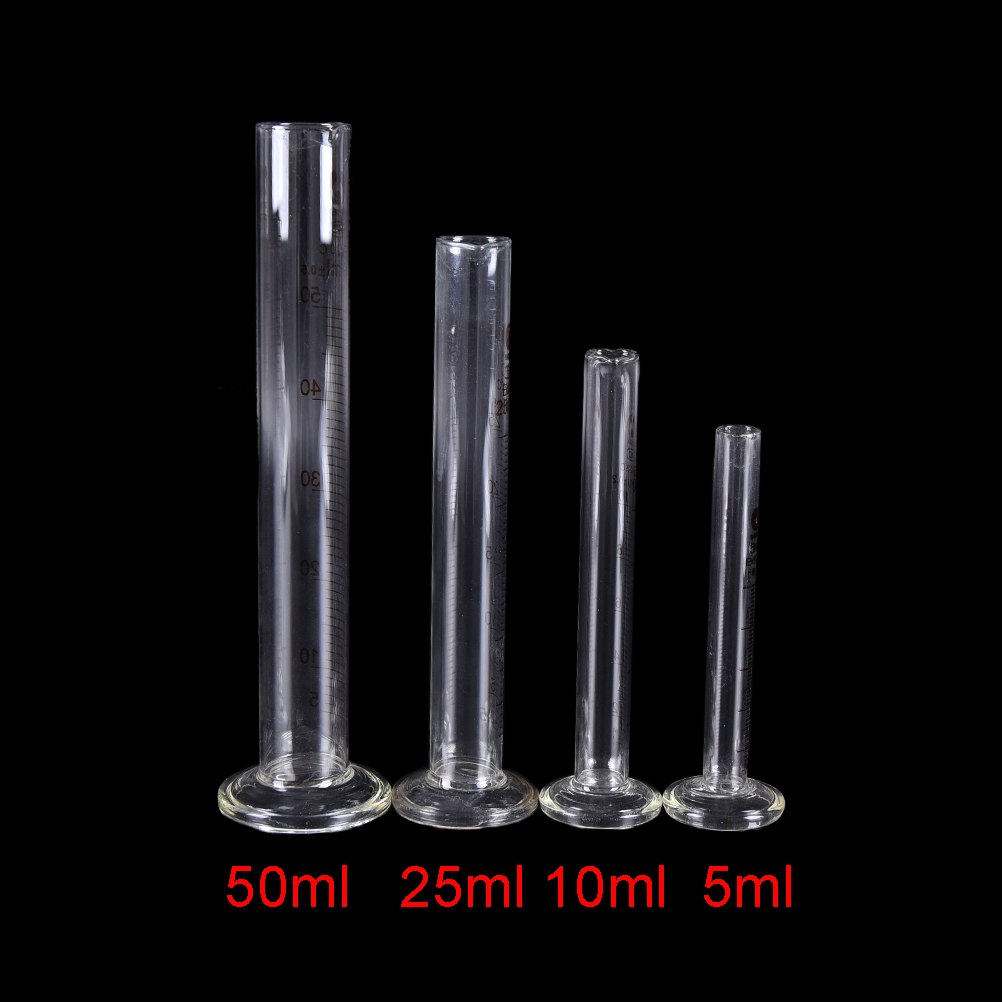 1PC 25ml Graduated Glass Measuring Cylinder Chemistry Laboratory Measure
