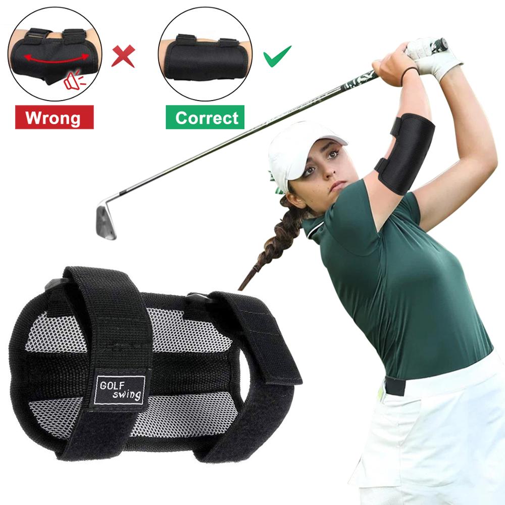 Albue golf swing trening hjelpemiddel, golf swing trener, rett arm golf trening hjelpemiddel med tik-tok lyd, golf swing for nybegynnere tra