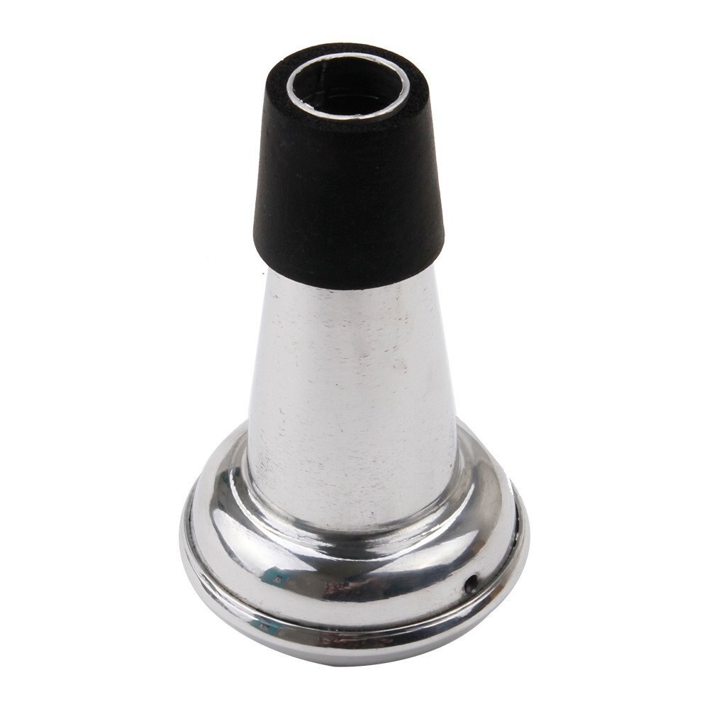 Silver trumpet metall dämpare stum aluminium övning stum lätt liten storlek