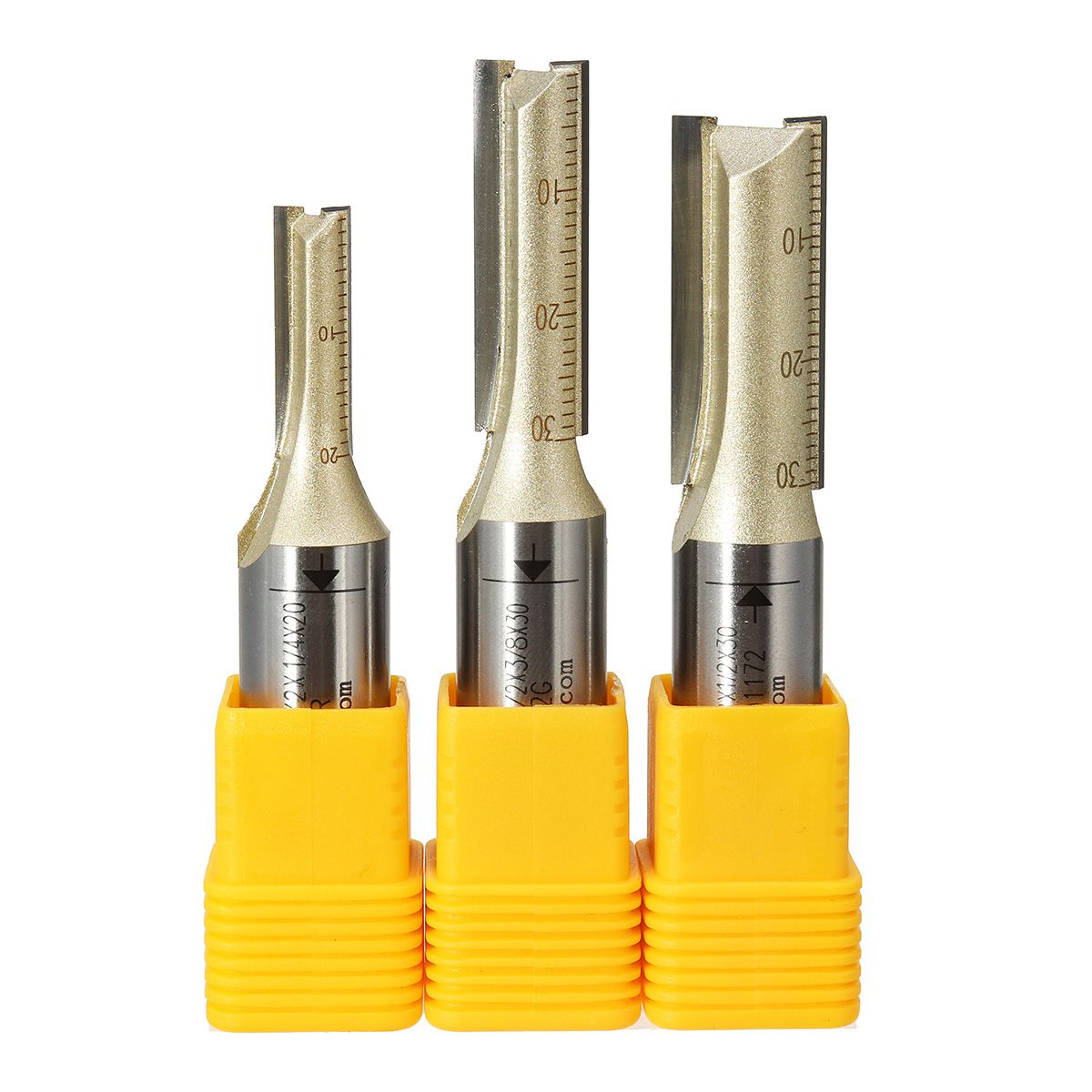 1 Stuk 1/2 Inch Schacht Dubbele Fluit Straight Router Bit Cutter Cnc Carbide Houtbewerking Snijgereedschap