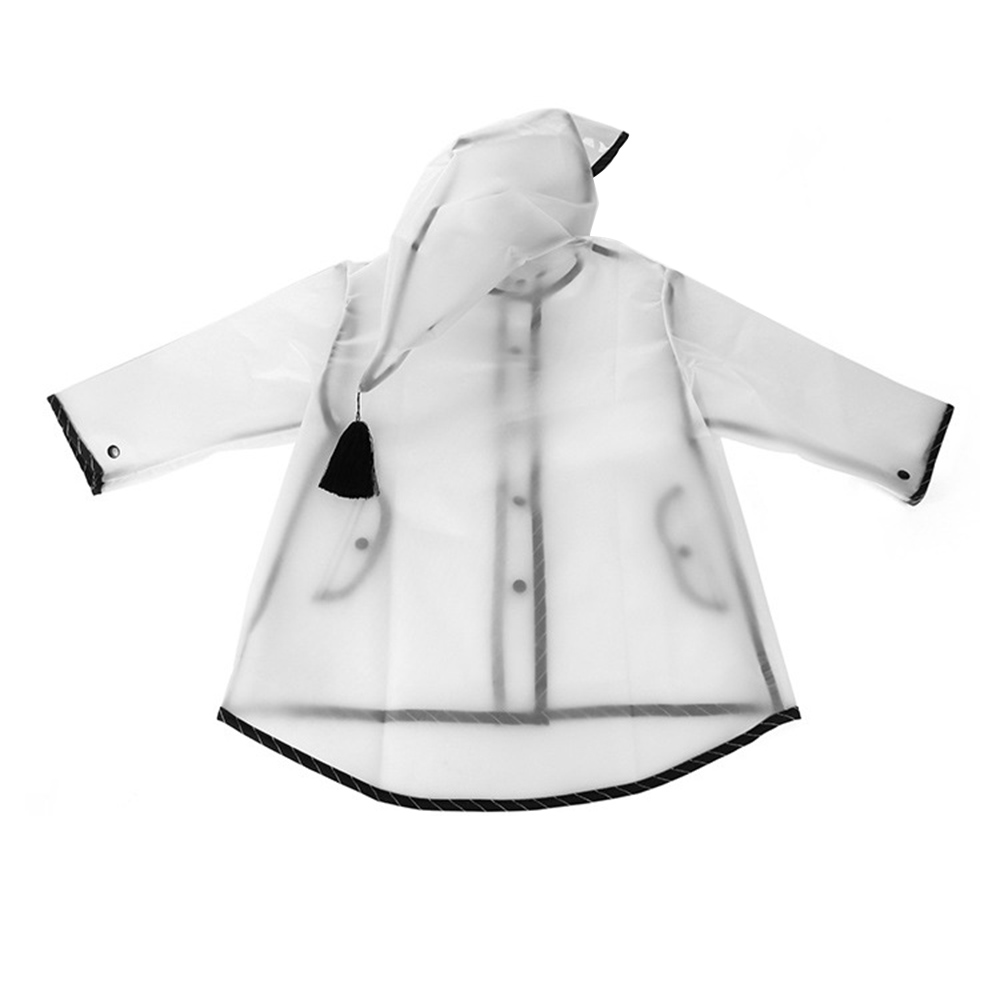 Chubasquero transparente de goma EVA para niños, chubasquero con capucha para exteriores, impermeable para niños niñas niño pequeño, chubasquero para niños