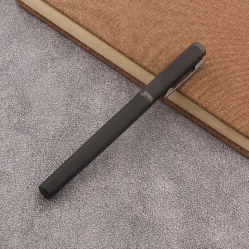 JinHao 88 Fountain Pen Frosted Black Nib EF F Business Office School Supplies Writing Ink Pens