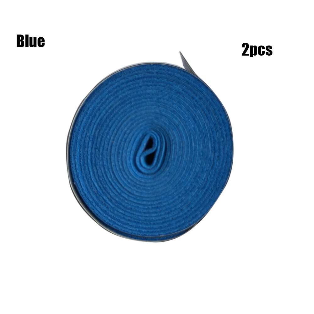 1/2 sztuk suche rakieta tenisowa Grip antypoślizgowe pot absorbowane okłady krany Badminton uchwyty rakieta wibracja Overgrip Sweatband sport: Blue 2Pcs