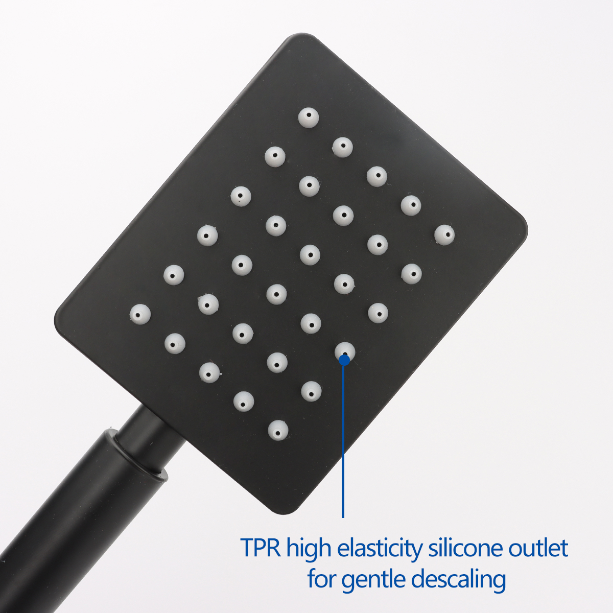 Hand-held Shower Head Water Saving Black Bathroom Rainfall Shower Nozzle Aerator High Pressure handheld Shower Head