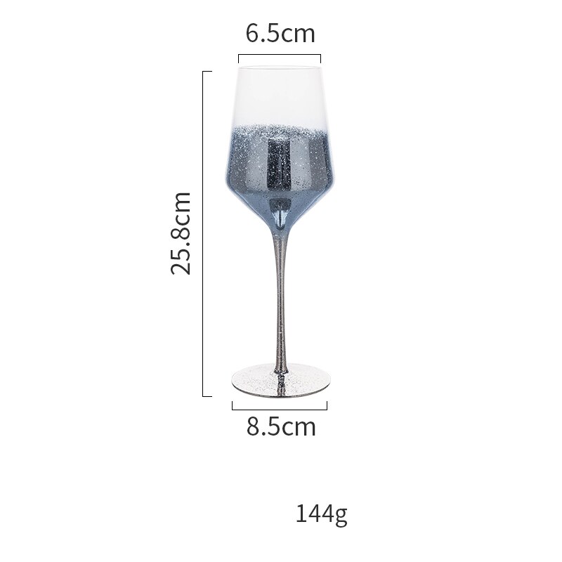 Personlighet stjernehimmel vin glass kopp beger champagne glass hjemme drikke krystall cocktail glass ware bar hotell drinkware: Blå 480ml 1 stk