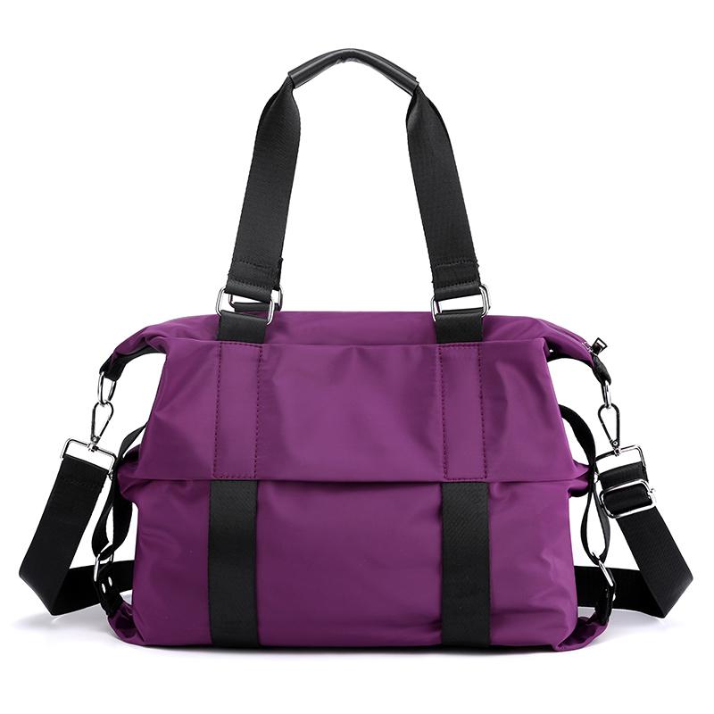 Women Messenger Bags Multi-pockets Shoulder Crossbody Bag Portable Outdoor Travel Handbags Multi-functions Large Capacity Tote: Purple