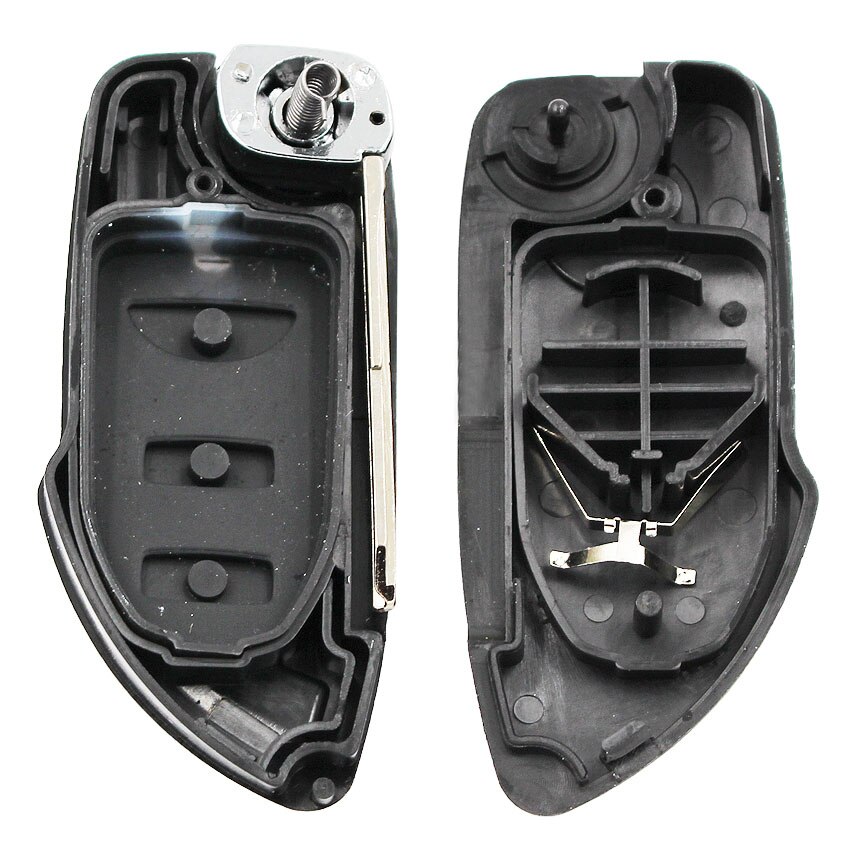 2 Button Folding Flip Remote Key Shell Case Car Key Housing With Battery Holder For Hyundai HAWTAI Santa Fe