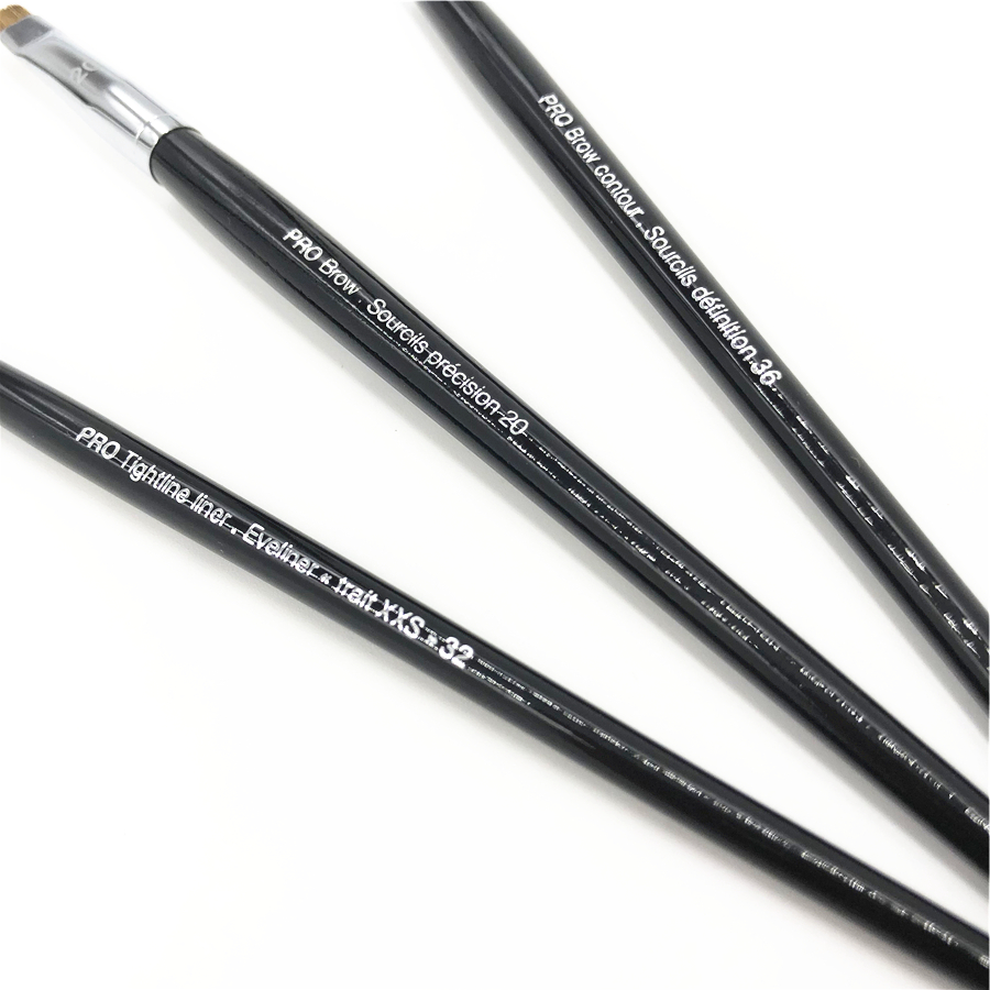 Pincel pequeño para delineador de ojos, brocha plana para Contorno de cejas, brocha de maquillaje de precisión para cejas #20 #32 #36