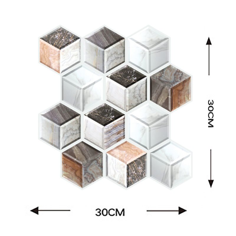 3D Solid Geometry Wallpaper sticker self-adhesive Moisture-Proof Mould-Proof home decor bedroom Living room wall paper stickers