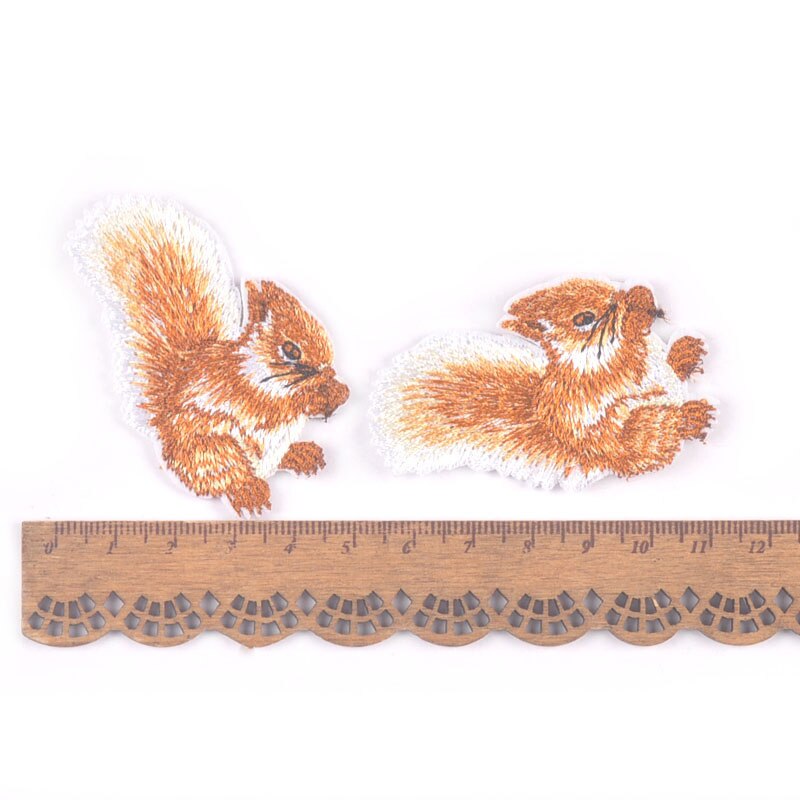 5 sztuk śliczne królik/ptak/wiewiórka łaty hafty robić szycia akcesoria ubrania aplikacje wyroby rękodzielnicze DIY 37-55mm c3216