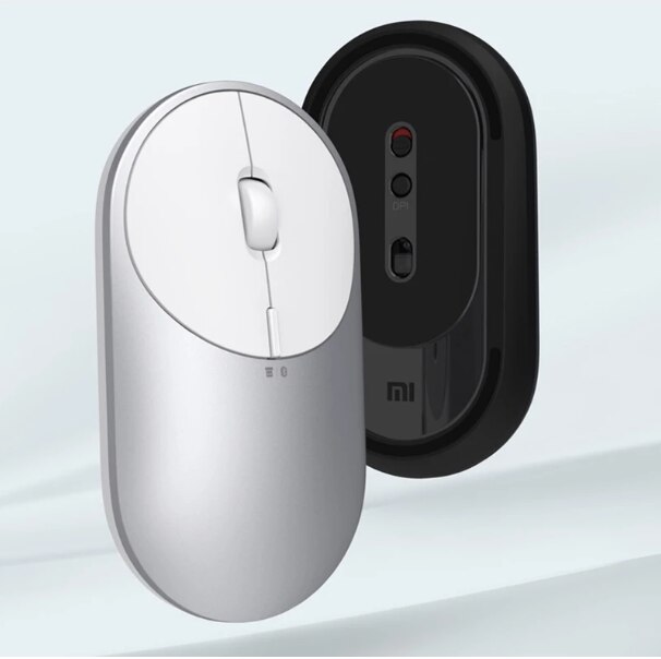 Originele Xiaomi Mi Draagbare Muis 2 4-DPI 4000 2400 1800 1200 Bluetooth RF2.4 Aluminium Metal Abs Windows 10 Android Mac