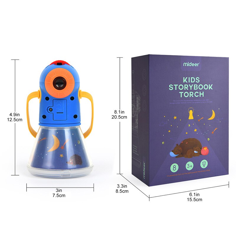 Multi-function Storybook Torch Projector Kaleidoscope Three-in-one Starry Sleeping Light Baby Toy Night Light: Multifunction