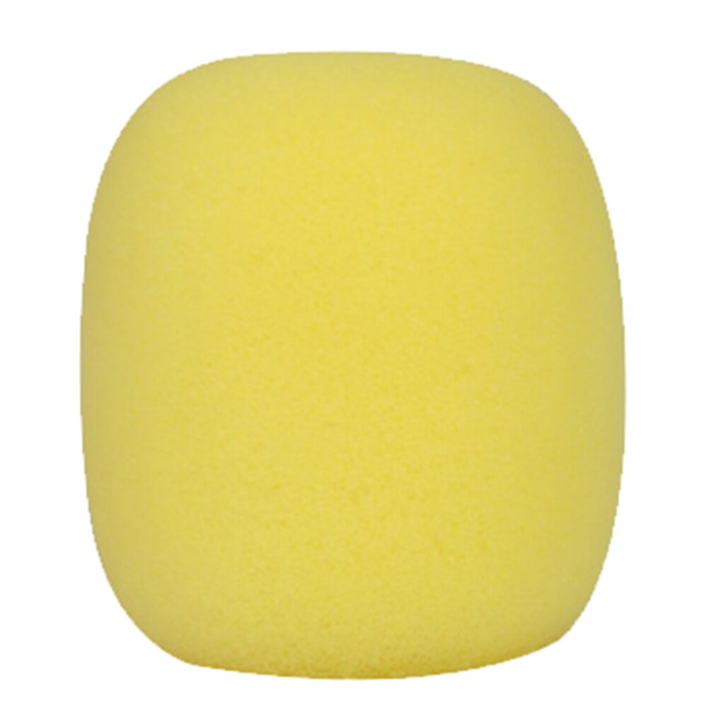 1Pc Mix Kleuren Spons Microfoon Set Vervanging Foam Dj Stage Voorruit Wind Shield Cover Dikke Wasbare: YELLOW