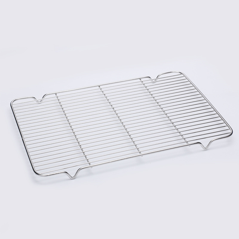 stainless steel BBQ Grill Meshes Oven Net Wire Steaming Kebab Barbecue Mesh Rack BBQ Kitchen Tools bread cold rack plate tray