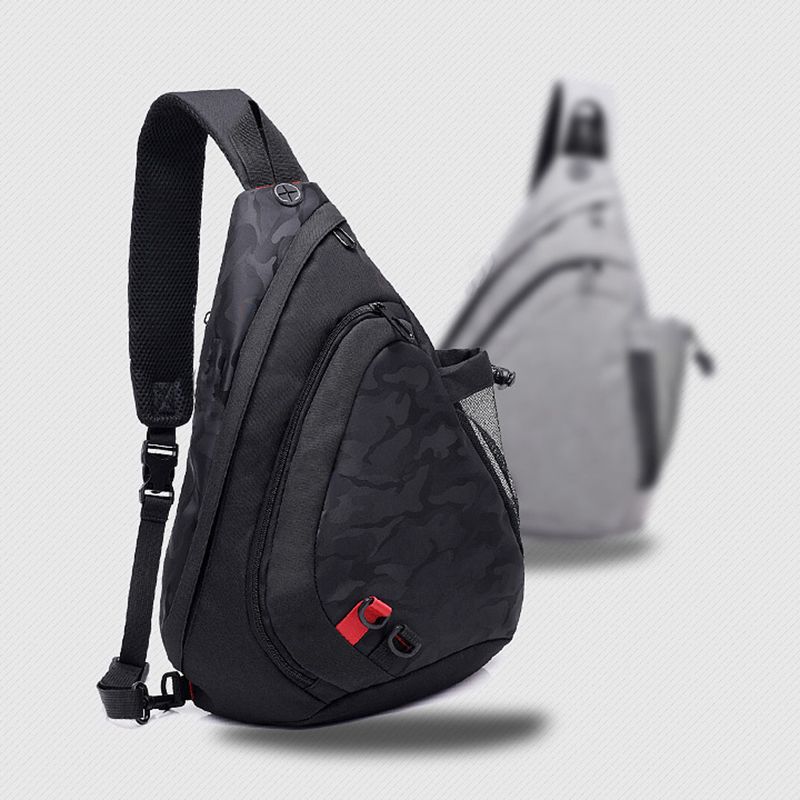 FGGS-Bolso pequeño de camuflaje negro impermeable para hombre, Mochila De chico, bandolera de un solo hombro para hombre