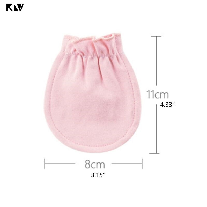 4 pares bebê luvas de algodão recém-nascido infantil elástico proteção rosto anti agarrar respirável anti riscando luvas quentes