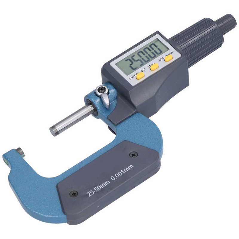 Digital Micrometer 0.00005in/0.001mm Resolution Thickness Measuring Tools 25‑50mm