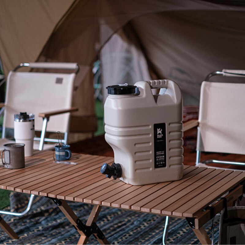 NaturehikexBlack dog Outdoor Water Bucket PE Square Camp Drinking Bucket Portable Car Food Grade Picnic 12L Water Storage Bucket