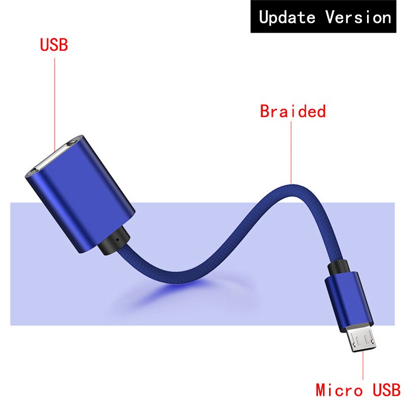 Otg adapter micro usb kabler otg usb kabel micro usb til usb til samsung lg sony xiaomi android telefon til flashdrev: 06