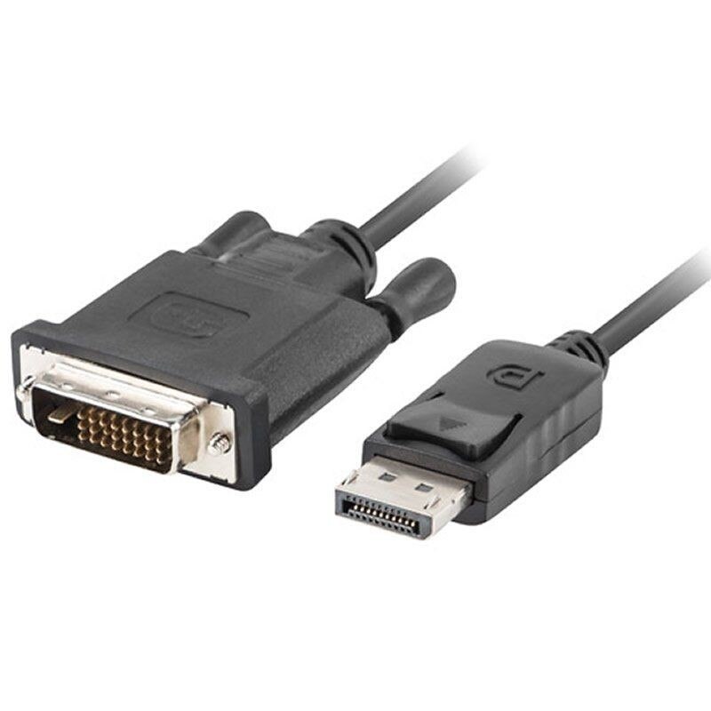 Kabel Displayport Een Dvi Lanberg Ca-dpdv-10cu-0018-bk-Displayport Macho-Dvi-D 24 + 1 - 1.8 M-negro