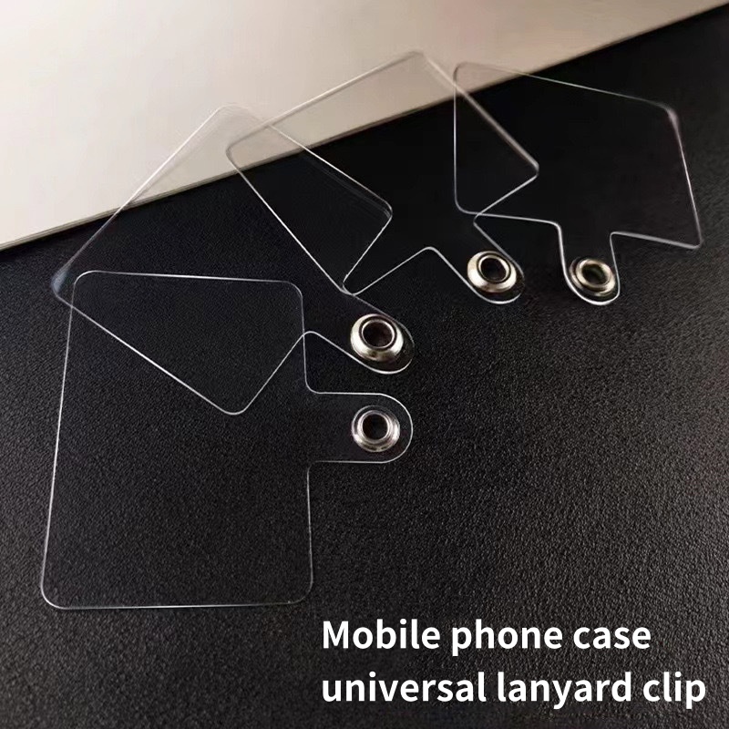 1/3/5/10Pcs Mobile Phone Anti-lost Lanyard Card Gasket Universal Transparent Clip Detachable Phone Hanging Cord Strap Tether Pad