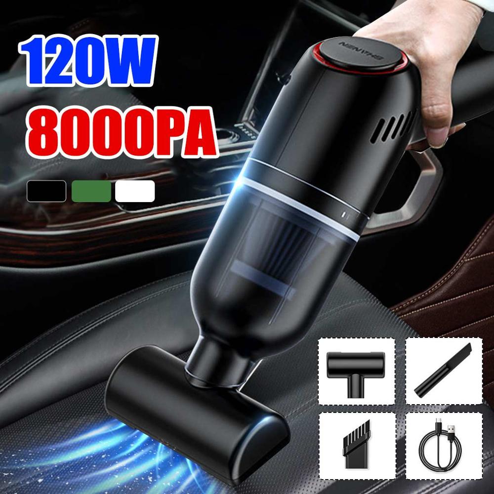 Mini Portable Car Vacuum Cleaner Wireless Handheld Auto Vaccum 8000Pa Suction For Home Desktop Cleaning Mini Vacuum Cleaner