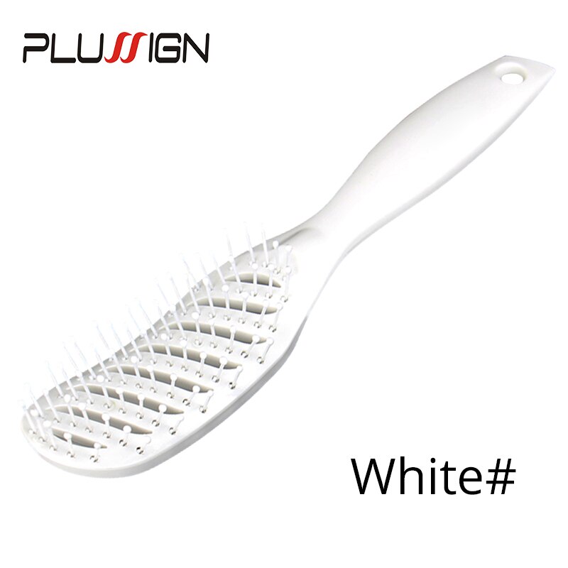 Belle brosse pliante humide noire et rose, à dents larges, démêlante, Mini peigne à cheveux pour coiffeur, 1 pièce/lot,: white 1pcs