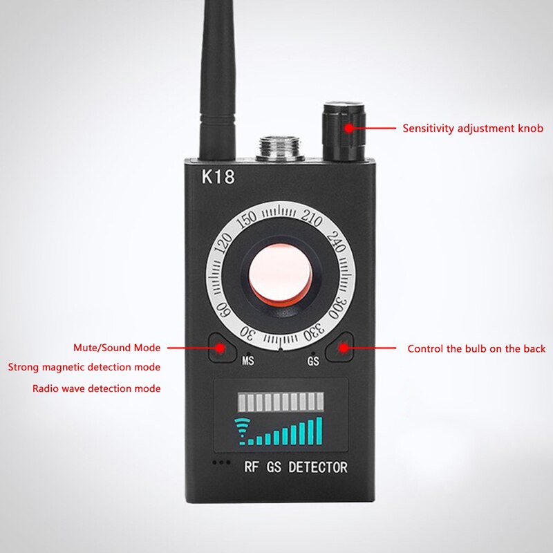 Multifunctionele Anti Detector Bug Mini Audio Spy-Camera Gsm Finder Gps Signaal Lens Rf Locator Tracker Detecteren draadloze Camera