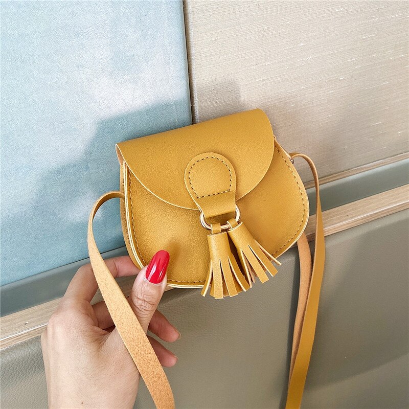 Vrouwen Handtassen Effen Kleur Zachte Ondergrond Eenvoudige Kwastje Magnetische Gesp Enkele Schouder Messenger Kleine Tas Vrouwelijke Tas: yellow