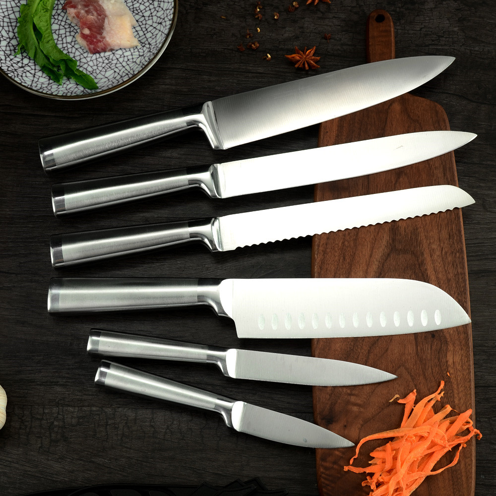 damask kjøkkenkniv sett 7 cr 17 mov japanske kokkekniver i rustfritt stål frukt grønnsak brød kjøttkniv ikke-pinne bladverktøy