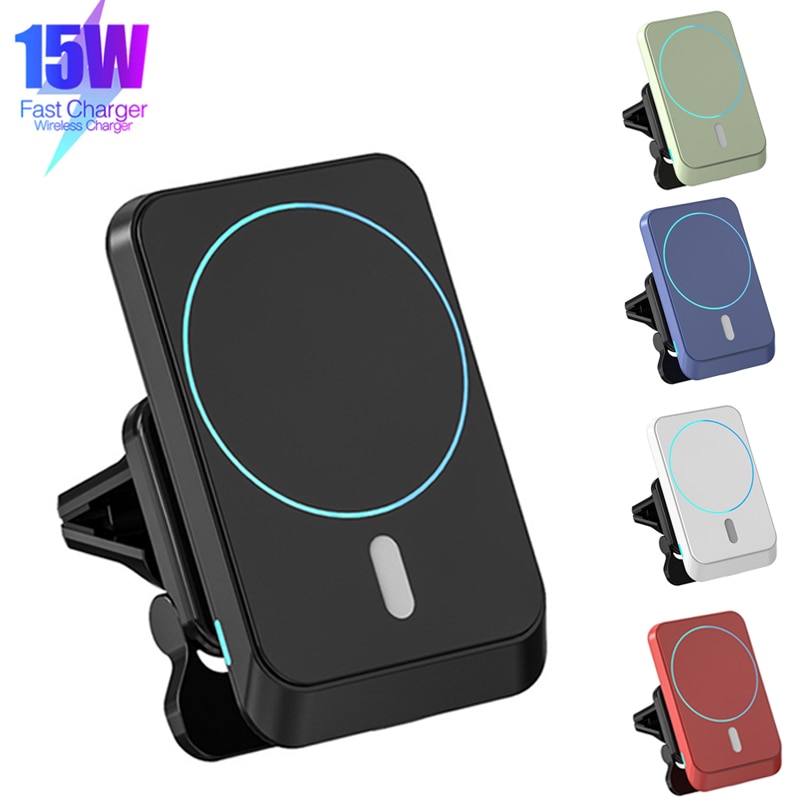 15W Wireless Charger Car Phone Holder Magnetic Wireless Car Charger Mount For IPhone 12 Pro Max Mini Magsafing Fast Charging