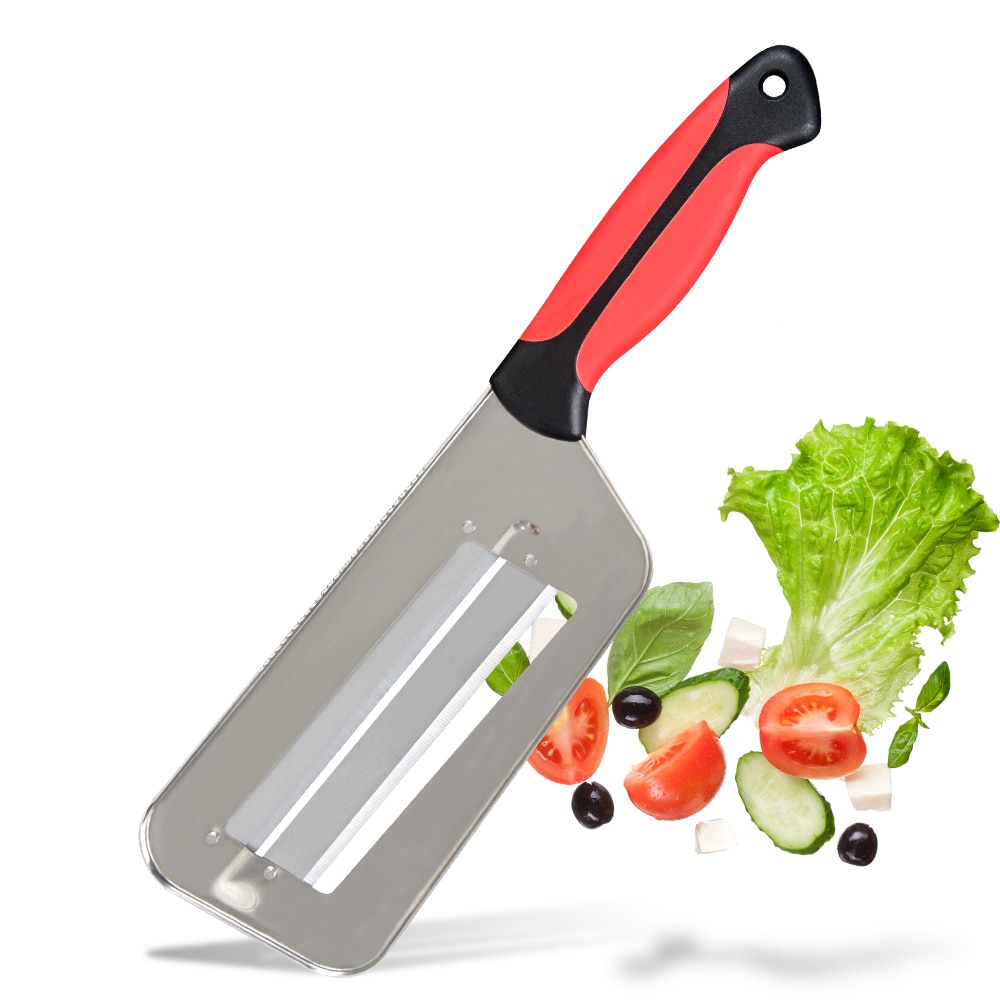 Vegetable Slicer Double 2 Slice Blade Slicing Kitchen Knife Fish Scale Cleaner Knive Cabbage Cucumber Carrot Onion Slicer Peeler