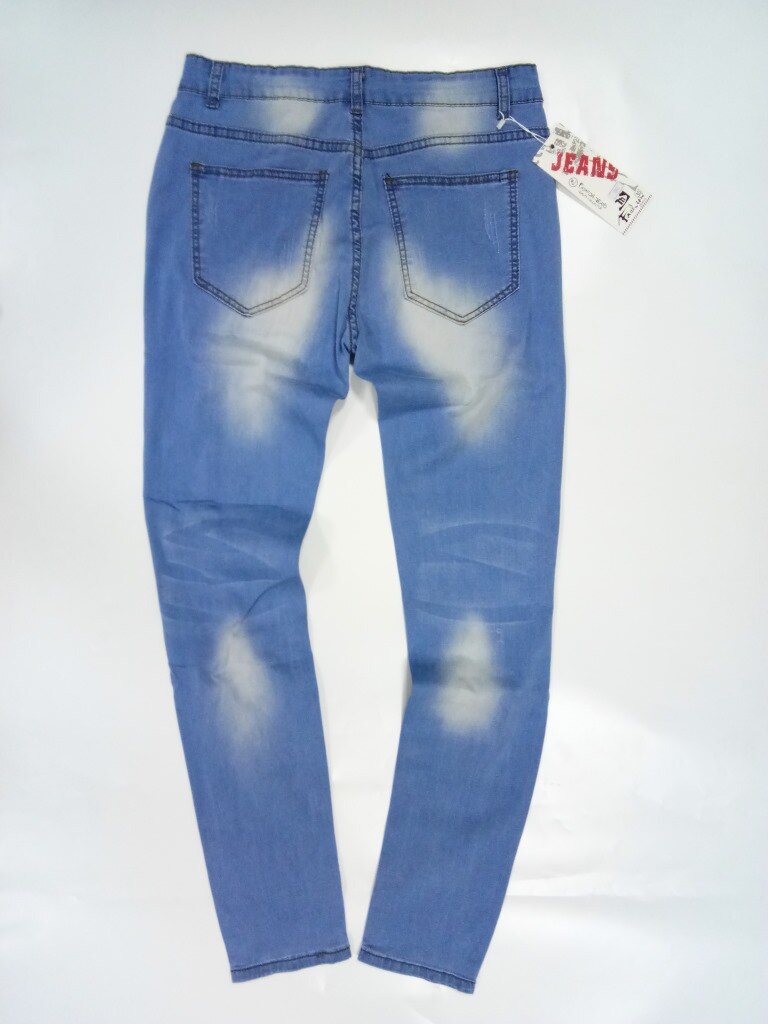 Herr casual skinny jeans byxor herr solida svarta slitna jeans herr slitna tiggarjeans med knähål för ungdomsmän